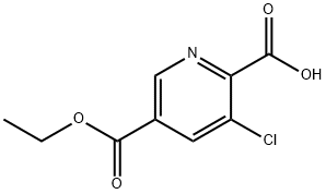 3-Chloro-5-(ethoxycarbonyl)-pyridine-2-carboxylic acid Structure