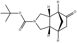 8-Oxo-4-aza-tricyclo[5.2.1.02,6]decane-4-carboxylic acid tert-butyl ester Struktur