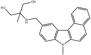 1,3-Propanediol, 2-methyl-2-(((7-methyl-7H-benzo(c)carbazol-10-yl)meth yl)amino)-,120097-91-8,结构式