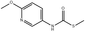 Carbamothioic acid, (6-methoxy-3-pyridinyl)-, S-methyl ester (9CI) 化学構造式