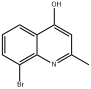 8ブロモ4ヒドロキシ2メチルキノリン 化学構造式