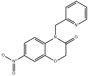 7-NITRO-4-(PYRIDINE-2-YLMETHYL)-1,4-BENZOXAZIN-3(4H)-ONE 化学構造式