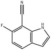 1H-Indole-7-carbonitrile, 6-fluoro- 结构式