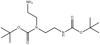 1,4-双-BOC-1,4,7-三氮杂庚烷 结构式