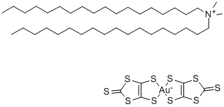 DIMETHYLDIOCTADECYLAMMONIUM BIS(1,3-DITHIOLE-2-THIONE-4,5-DITHIOLATO)AURATE(III)