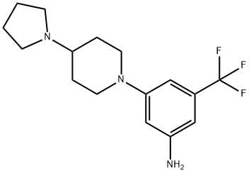BenzenaMine, 3-(4-(pyrrolidin-1-yl)piperidin-1-yl)-5-(trifluoroMethyl)- Struktur