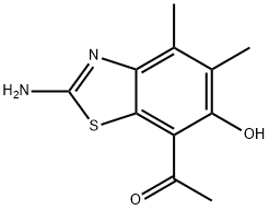 Ethanone,  1-(2-amino-6-hydroxy-4,5-dimethyl-7-benzothiazolyl)-,120164-27-4,结构式
