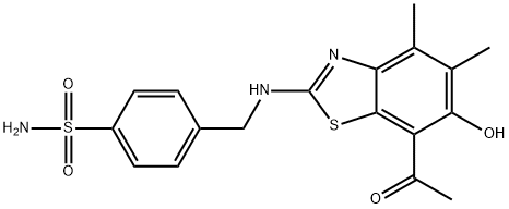 Benzenesulfonamide,  4-[[(7-acetyl-6-hydroxy-4,5-dimethyl-2-benzothiazolyl)amino]methyl]-,120164-59-2,结构式