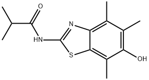 Propanamide,  N-(6-hydroxy-4,5,7-trimethyl-2-benzothiazolyl)-2-methyl- Structure