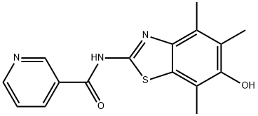 3-Pyridinecarboxamide,  N-(6-hydroxy-4,5,7-trimethyl-2-benzothiazolyl)-|