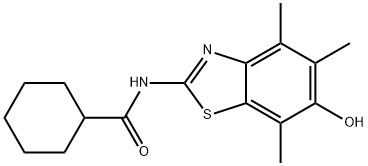 Cyclohexanecarboxamide,  N-(6-hydroxy-4,5,7-trimethyl-2-benzothiazolyl)-|