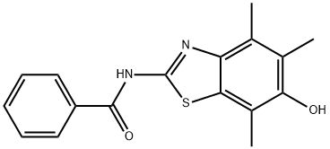 Benzamide,  N-(6-hydroxy-4,5,7-trimethyl-2-benzothiazolyl)- Structure
