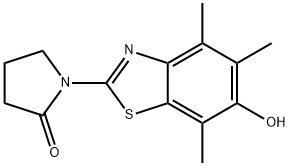 2-Pyrrolidinone,  1-(6-hydroxy-4,5,7-trimethyl-2-benzothiazolyl)- 结构式