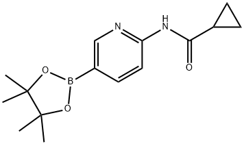 N-(5-(4,4,5,5-TETRAMETHYL-1,3,2-DIOXABOROLAN-2-YL)PYRIDIN-2-YL)CYCLOPROPANECARBOXAMIDE Struktur