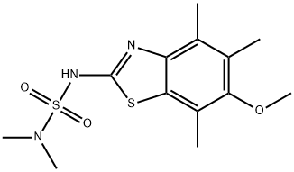 120165-57-3 Sulfamide,  N-(6-methoxy-4,5,7-trimethyl-2-benzothiazolyl)-N,N-dimethyl-