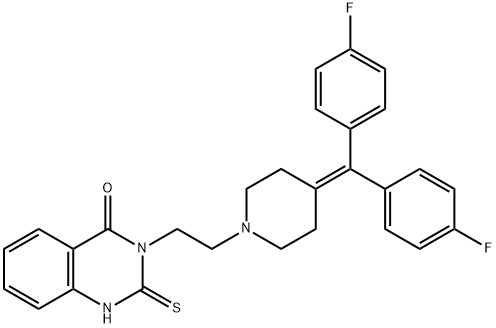 120166-69-0 3-[2-[4-ビス(4-フルオロフェニル)メチレンピペリジノ]エチル]-2,3-ジヒドロ-2-チオキソキナゾリン-4(1H)-オン