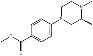 (R)-Methyl 4-(3,4-diMethylpiperazin-1-yl)benzoate 结构式