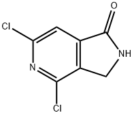 1H-Pyrrolo[3,4-c]pyridin-1-one, 4,6-dichloro-2,3-dihydro- Struktur