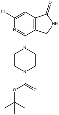 1-Piperazinecarboxylic acid, 4-(6-chloro-2,3-dihydro-1-oxo-1H-pyrrolo[3,4-c]pyridin-4-yl)-, 1,1-diMethylethyl ester Struktur
