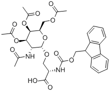 FMOC-SER(GALNAC(AC)3-ALPHA-D)-OH Structure