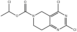 1-chloroethyl 2,4-dichloro-7,8-dihydropyrido[4,3-d]pyriMidine-6(5H)-carboxylate Struktur