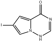 6-iodo-pyrrolo[2,1-f][1,2,4]triazin-4(1H)-one Struktur