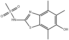 Methanesulfonamide,  N-(6-hydroxy-4,5,7-trimethyl-2-benzothiazolyl)-,120181-23-9,结构式