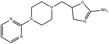 4,5-Dihydro-5-[[4-(2-pyrimidinyl)piperazino]methyl]-2-oxazolamine Struktur
