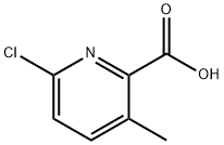 6-氯-3-甲基吡啶-2-甲酸, 1201924-32-4, 结构式