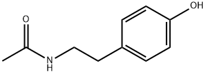 N-[2-(4-ヒドロキシフェニル)エチル]アセトアミド 化学構造式