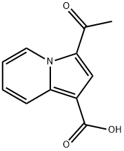 1-Indolizinecarboxylic acid, 3-acetyl- Structure
