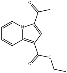 3-乙酰基吲哚嗪-1-甲酸乙酯 结构式