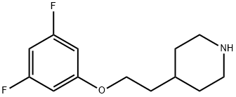 4-(2-(3,5-difluorophenoxy)ethyl)piperidine 化学構造式