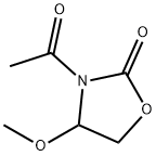 2-Oxazolidinone, 3-acetyl-4-methoxy- (9CI) Struktur