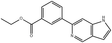 Benzoic acid, 3-(1H-pyrrolo[3,2-c]pyridin-6-yl)-, ethyl ester 化学構造式