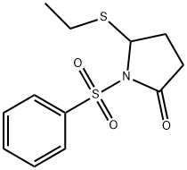 5-(Ethylthio)-1-(phenylsulfonyl)-2-pyrrolidinone 结构式