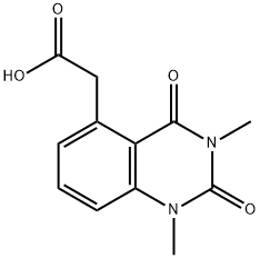 2-(1,3-DIMETHYL-2,4-DIOXO-1,2,3,4-TETRAHYDROQUINAZOLIN-5-YL)ACETIC ACID 化学構造式