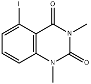 5-IODO-1,3-DIMETHYLQUINAZOLINE-2,4(1H,3H)-DIONE 化学構造式