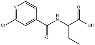 Butanoic  acid,  2-[[(2-chloro-4-pyridinyl)carbonyl]amino]- 化学構造式