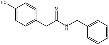 N-ベンジル-2-(4-ヒドロキシフェニル)アセトアミド 化学構造式