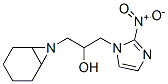 1-[(7-アザビシクロ[4.1.0]ヘプタン-7-イル)メチル]-2-(2-ニトロ-1H-イミダゾール-1-イル)エタノール 化学構造式