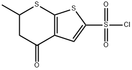 6-methyl-4-oxo-5,6-dihydro-4H-thieno[2,3-b]thiopyran-2-sulfonyl chloride 化学構造式