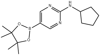 N-Cyclopentyl-5-(4,4,5,5-tetramethyl-1,3,2-dioxaborolan-2-yl)pyrimidin-2-amine Structure