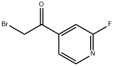 2-BROMO-1-(2-FLUOROPYRIDIN-4-YL)ETHANONE 化学構造式