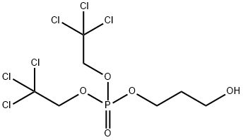 1-bis(trichloroethyl)phosphoryl-1,3-propanediol 化学構造式