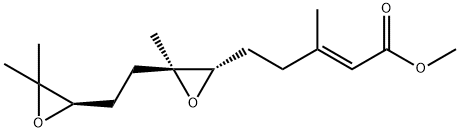 methyl 6,7-10,11-bis(epoxy)-3,7,11-trimethyl-2-dodecenoate Structure