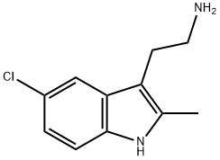 [2-(5-CHLORO-2-METHYL-1H-INDOL-3-YL)ETHYL]AMINE HYDROCHLORIDE HYDRATE 化学構造式