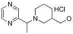 1-[1-(2-吡嗪基)乙基]-3-哌啶甲醇盐酸盐 结构式