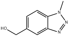 (1-メチル-1H-1,2,3-ベンゾトリアゾール-5-イル)メタノール 化学構造式