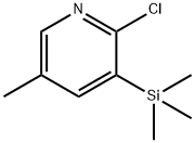 2-氯-5-甲基-3-(三甲基甲硅烷基)吡啶 结构式
